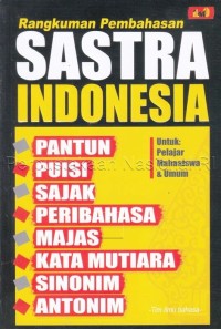 Rangkuman Pembahasan - SASTRA INDONESIA